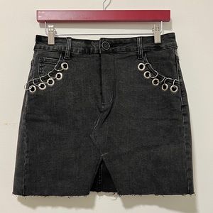 black denim skirt